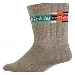 Dickies 4-Pack Skate Rugby Strip Crew Socks - Multi/Grey Stripe (MSG)