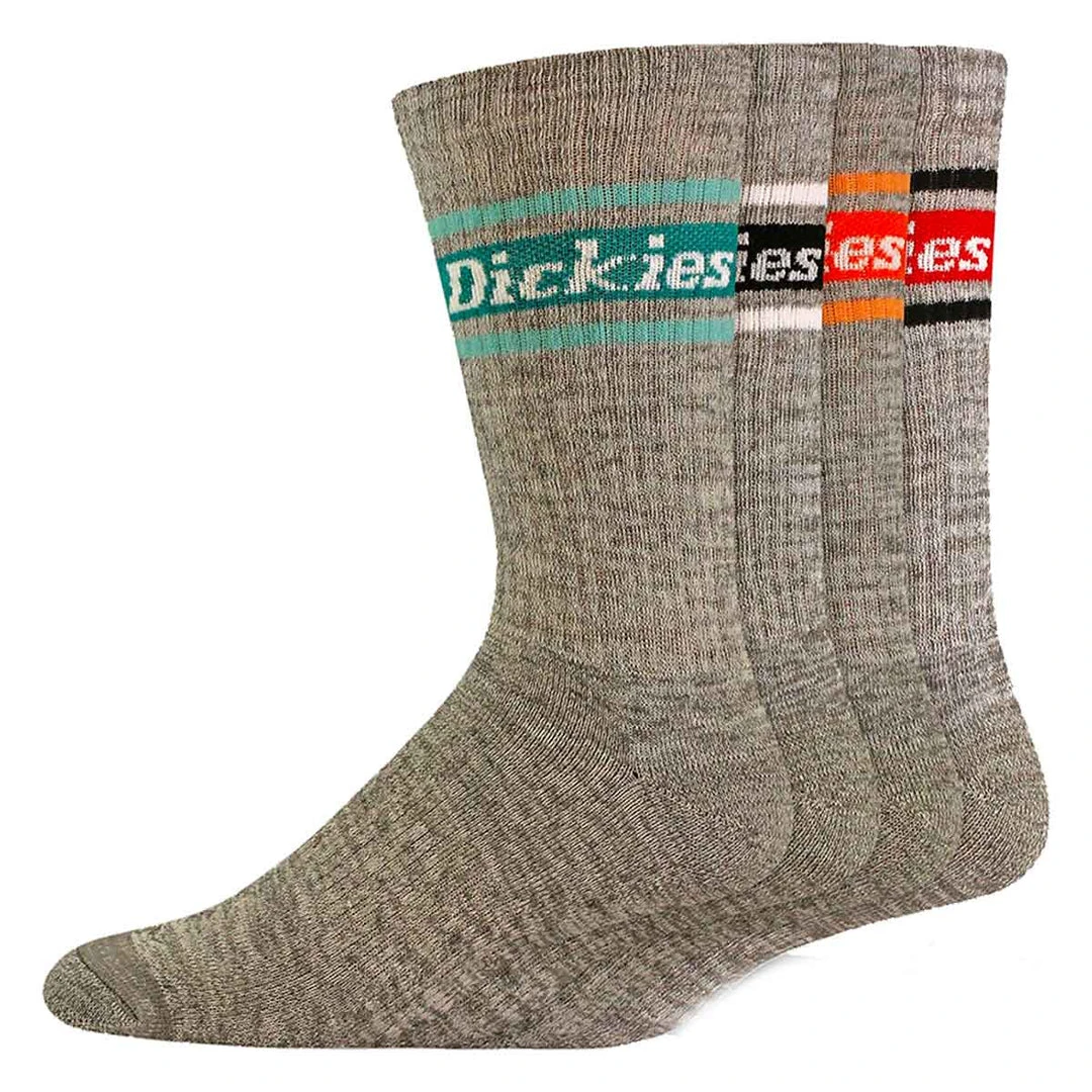 Dickies 4-Pack Skate Rugby Strip Crew Socks - Multi/Grey Stripe (MSG) 3 Dickies 4-Pack Skate Rugby Strip Crew Socks - Multi/Grey Stripe (MSG)