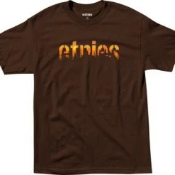 MEN Etnies Tee Youth Camper- Brown