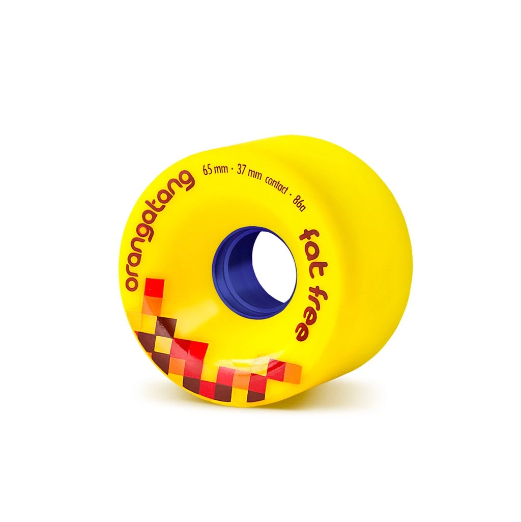 Orangatang Fat Free 65mm 86a Longboard Wheels - Yellow (Set Of 4) 3 Orangatang Fat Free 65mm 86a Longboard Wheels - Yellow (Set Of 4)