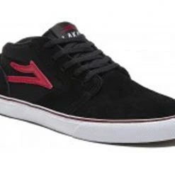 MEN Lakai Shoes Fura High Kids - Black/Red Suede