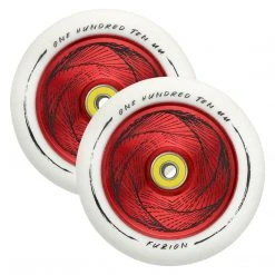 Fuzion Marker Hollowcore Wheels 110mm - Red/White (Pair)