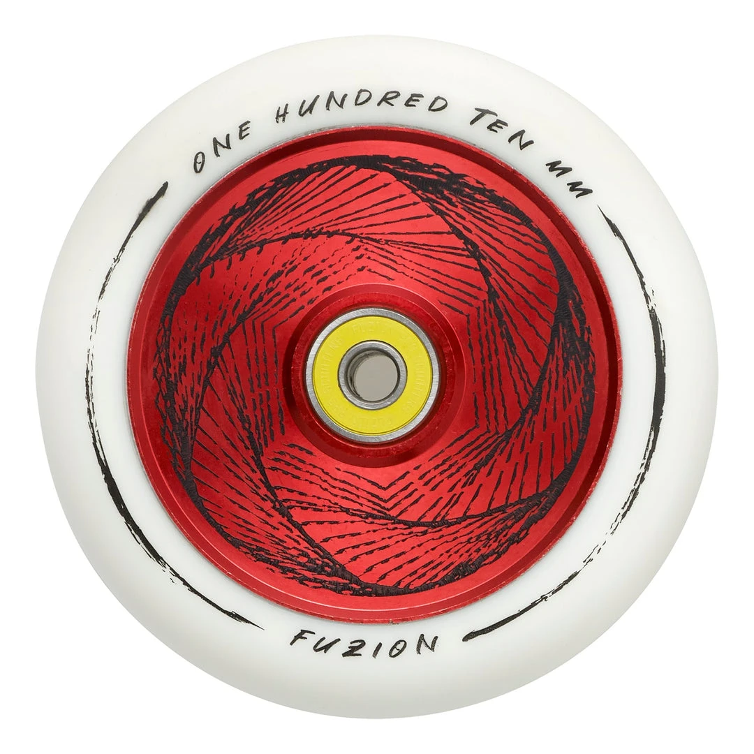 Fuzion Marker Hollowcore Wheels 110mm - Red/White (Pair) Fuzion Marker Hollowcore Wheels 110mm - Red/White (Pair)