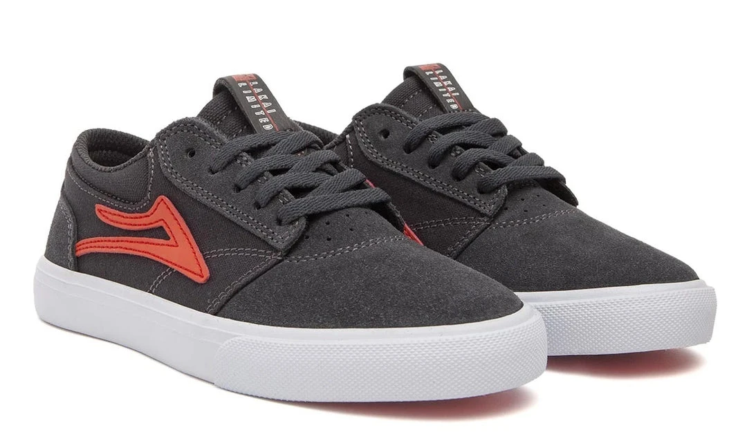 Lakai Shoes Griffin Kids - Charcoal Suede YOUTH 3 Lakai Shoes Griffin Kids - Charcoal Suede YOUTH