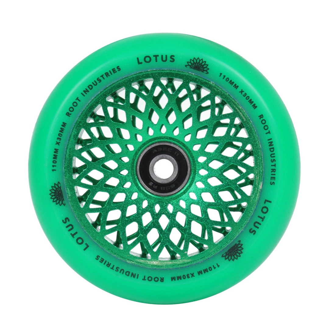 Root Industries 110mm X 24mm Lotus Wheels - Green (Pair) 3 Root Industries 110mm X 24mm Lotus Wheels - Green (Pair)