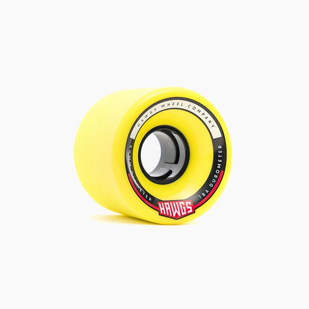 Hawgs Chubby Wheels 60mm 78a - Yellow (Set Of 4) 3 Hawgs Chubby Wheels 60mm 78a - Yellow (Set Of 4)