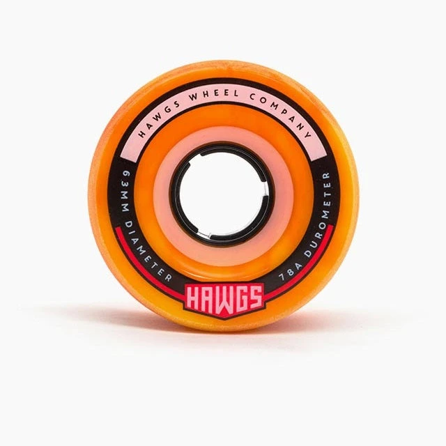 Hawgs Fatty Wheels 63mm 78a - Orange/Yellow Swirl (Set Of 4) 4 Hawgs Fatty Wheels 63mm 78a - Orange/Yellow Swirl (Set Of 4)