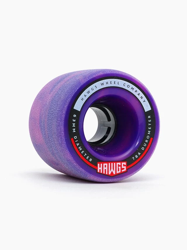 Hawgs Fatty Wheels 63mm 78a - Pink/Purple Swirl (Set Of 4) 3 Hawgs Fatty Wheels 63mm 78a - Pink/Purple Swirl (Set Of 4)