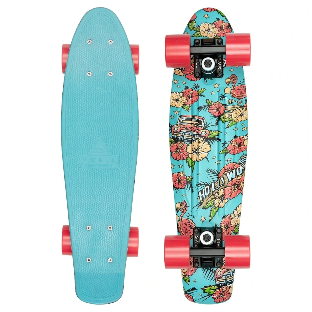 Swell Skateboards Complete Cruisers Swell Hollywood Flamingo Cruiser Complete 22" - Teal 3 Swell Skateboards Complete Cruisers Swell Hollywood Flamingo Cruiser Complete 22" - Teal
