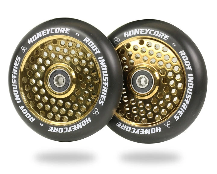 Root Industries 110mm HoneyCore Wheels - Black/Gold Rush (Pair) 3 Root Industries 110mm HoneyCore Wheels - Black/Gold Rush (Pair)