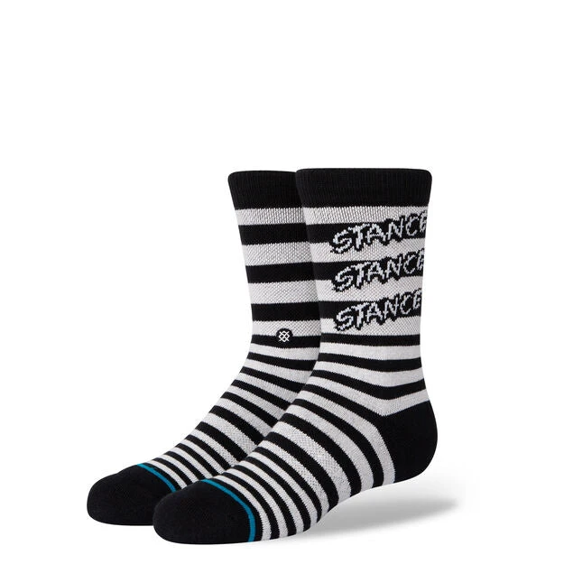 Stance Triple Stacked Crew Socks - Black 3 Stance Triple Stacked Crew Socks - Black