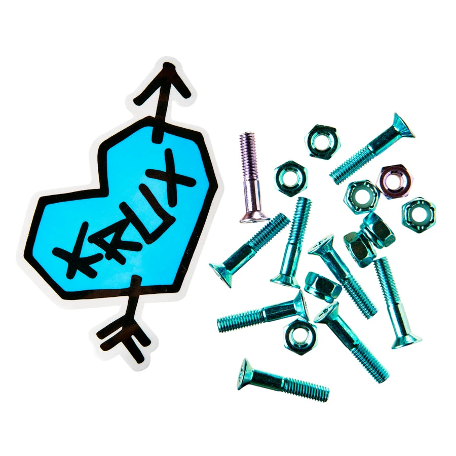 Krux Krome Hardware 1" Phillips - Blue/Lavendar 4 Krux Krome Hardware 1" Phillips - Blue/Lavendar