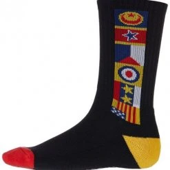 Lakai Chocolate Flags Crew Sock - Black Socks