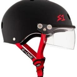 S1 Lifer Visor Gen 2 Helmet - Black Matte/Red Straps PROTECTIVE GEARS 4 S1 Lifer Visor Gen 2 Helmet - Black Matte/Red Straps PROTECTIVE GEARS