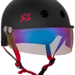 S1 Lifer Visor Gen 2 Helmet - Black Matte/Red Straps PROTECTIVE GEARS 5 S1 Lifer Visor Gen 2 Helmet - Black Matte/Red Straps PROTECTIVE GEARS