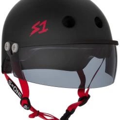 S1 Lifer Visor Gen 2 Helmet - Black Matte/Red Straps PROTECTIVE GEARS 6 S1 Lifer Visor Gen 2 Helmet - Black Matte/Red Straps PROTECTIVE GEARS