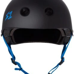 PROTECTIVE GEARS S1 Lifer Helmet - Black Matte/Cyan Straps