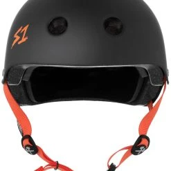 S1 Lifer Helmet - Black Matte/Orange Straps