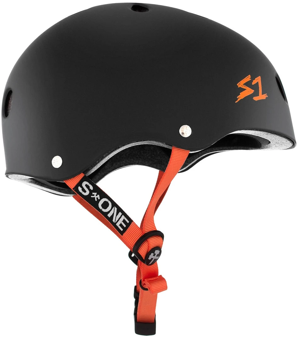 S1 Lifer Helmet - Black Matte/Orange Straps 5 S1 Lifer Helmet - Black Matte/Orange Straps
