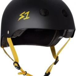 S1 Lifer Helmet - Black Matte/Yellow Straps PROTECTIVE GEARS