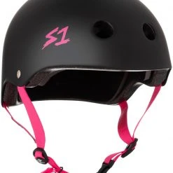 S1 Lifer Helmet - Black Matte/Pink Straps PROTECTIVE GEARS