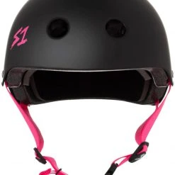 S1 Lifer Helmet - Black Matte/Pink Straps PROTECTIVE GEARS