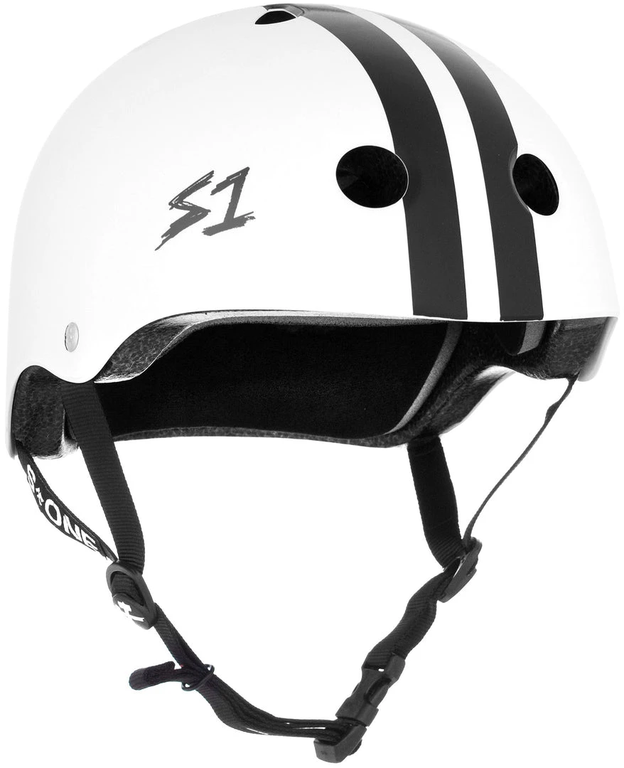 S1 Lifer Helmet - White Gloss/Black Stripes PROTECTIVE GEARS 3 S1 Lifer Helmet - White Gloss/Black Stripes PROTECTIVE GEARS