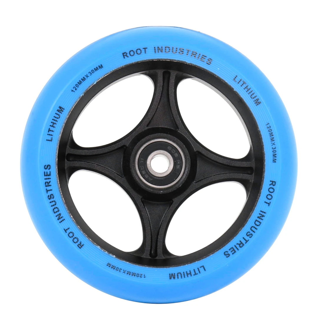 Root Industries Lithium Wheels 120mm - Blue (Pair) 4 Root Industries Lithium Wheels 120mm - Blue (Pair)