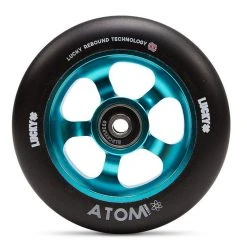 Lucky Scooters Lucky Scooter Wheel 2016 Atom 110mm - Teal/Black (Pair)