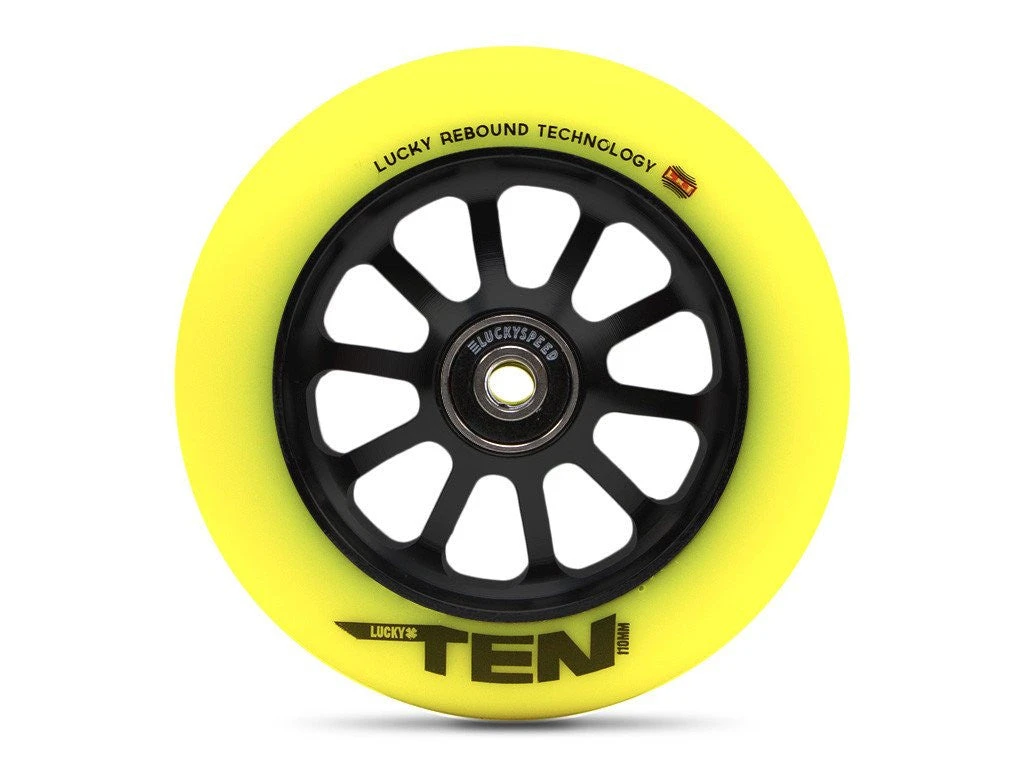 Lucky Scooters Lucky Scooter Wheel 2016 TEN 120mm - Black/Hi-Liter Yellow Wheels 3 Lucky Scooters Lucky Scooter Wheel 2016 TEN 120mm - Black/Hi-Liter Yellow Wheels