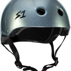 PROTECTIVE GEARS S1 Mini Lifer Helmet - Silver Gloss Glitter