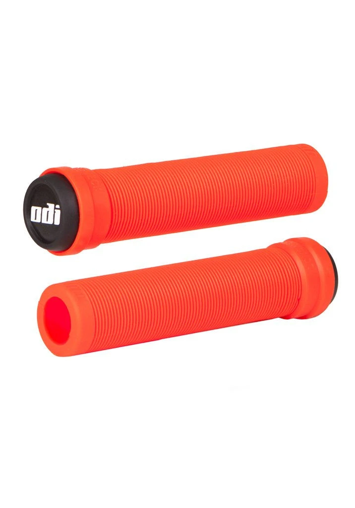 ODI Grips ODI Longneck Soft Flangeless Grips - Fire Red 3 ODI Grips ODI Longneck Soft Flangeless Grips - Fire Red