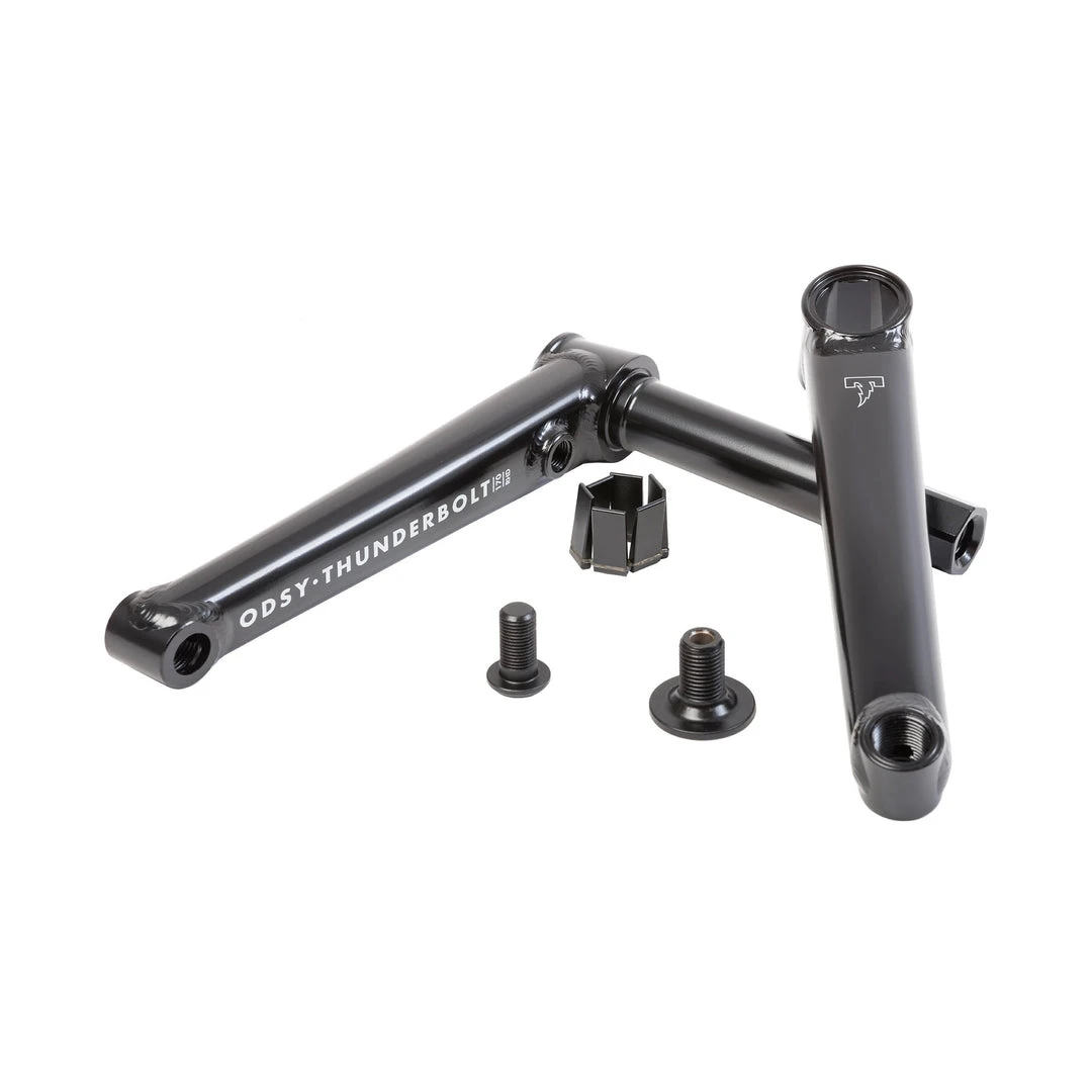 Odyssey BMX Thunderbolt Cranks 170mm RHD - Rust Proof Black 3 Odyssey BMX Thunderbolt Cranks 170mm RHD - Rust Proof Black