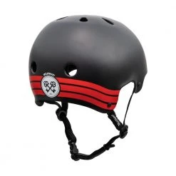 PROTECTIVE GEARS ProTec Classic Old School Helmet Skeleton Key - Black/Red