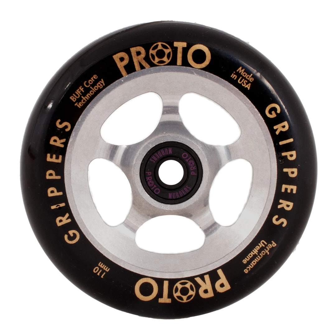 Proto Raw Grippers Wheels 110mm - Black On Raw (Pair) 3 Proto Raw Grippers Wheels 110mm - Black On Raw (Pair)