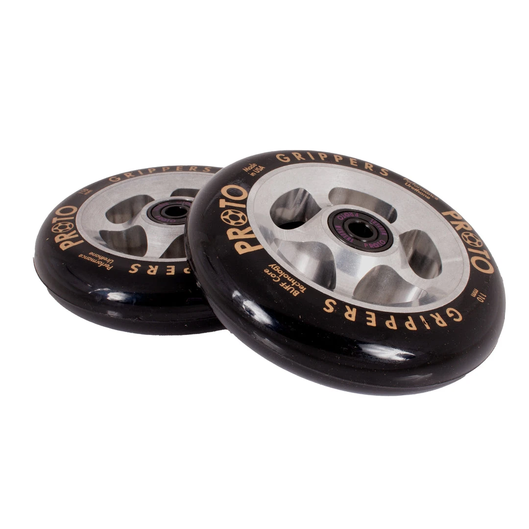 Proto Raw Grippers Wheels 110mm - Black On Raw (Pair) 4 Proto Raw Grippers Wheels 110mm - Black On Raw (Pair)