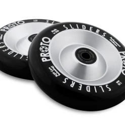 Proto Wheels Classic Full Core Sliders 110mm - Black On Raw (Pair) 6 Proto Wheels Classic Full Core Sliders 110mm - Black On Raw (Pair)