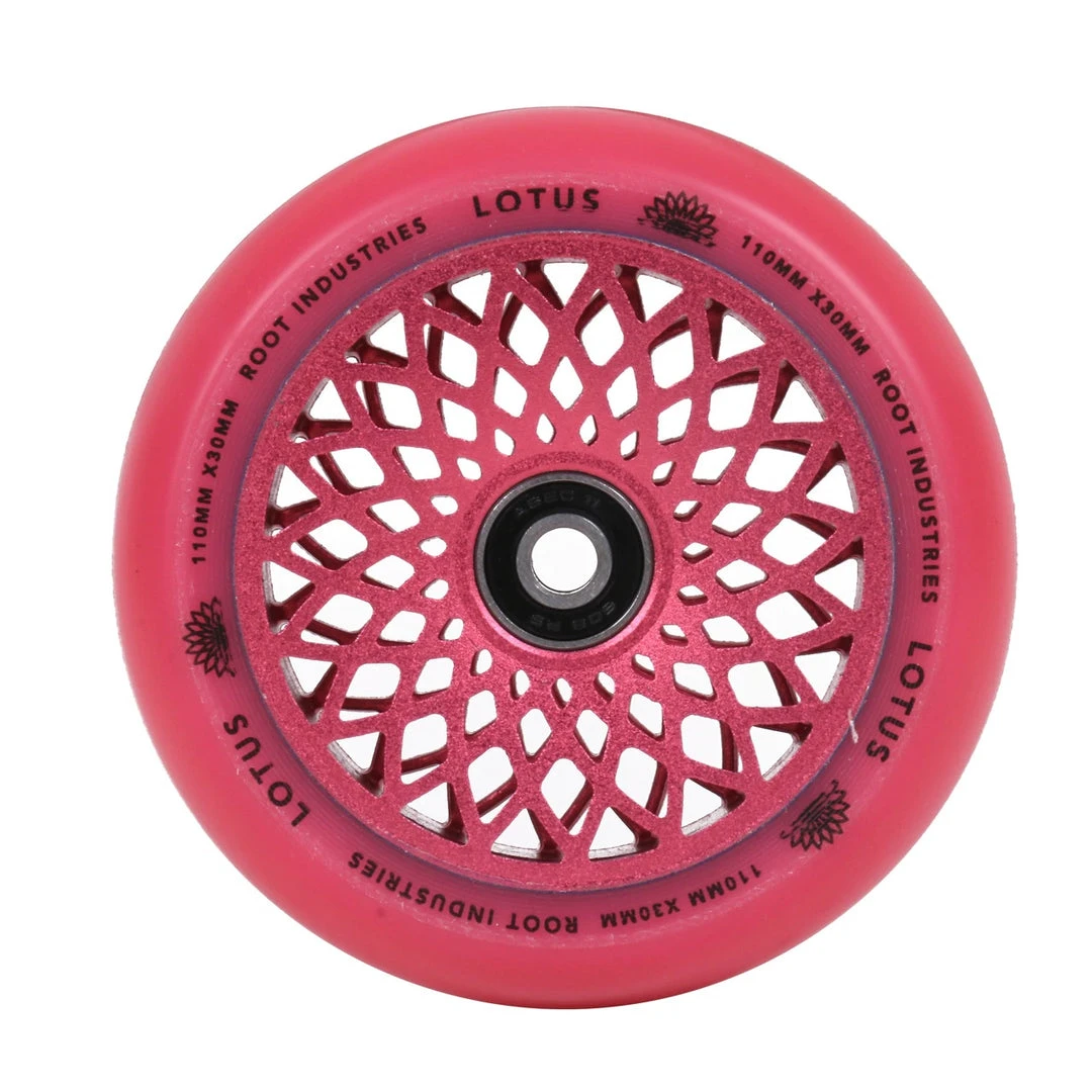 Root Industries 110mm X 24mm Lotus Wheels - Pink (Pair) Root Industries 110mm X 24mm Lotus Wheels - Pink (Pair)