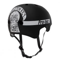 PROTECTIVE GEARS ProTec Classic Old School Helmet Skeleton Key CPSC Certified - Black/White