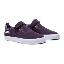 MEN Lakai Shoes Riley 2 Velcro Strap - Purple Suede