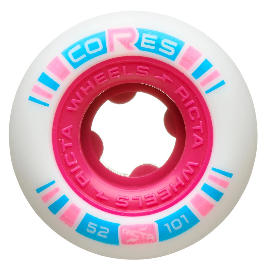 Ricta Cores Wheels 52mm 101a - Neon Pink (Set) 3 Ricta Cores Wheels 52mm 101a - Neon Pink (Set)