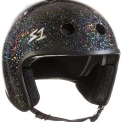 PROTECTIVE GEARS S1 Retro Lifer Helmet - Black Gloss Glitter