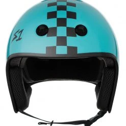 S1 Retro Lifer Helmet - Lagoon Gloss/Checkers 4 S1 Retro Lifer Helmet - Lagoon Gloss/Checkers