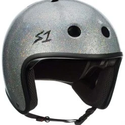 S1 Retro Lifer Helmet - Silver Gloss Glitter PROTECTIVE GEARS