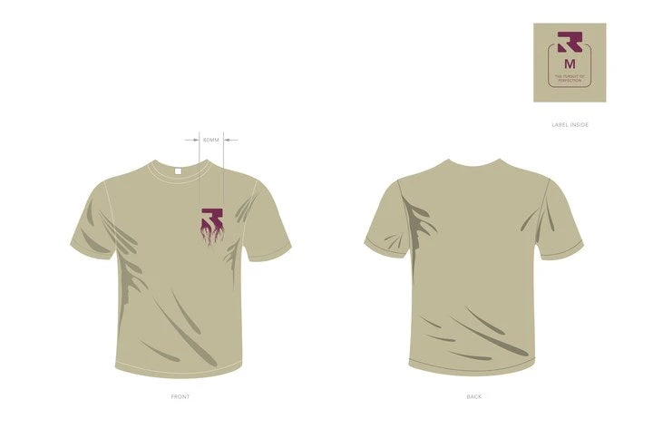 MEN Root Industries T-Shirt Rooted - Sand & Burgundy 4 MEN Root Industries T-Shirt Rooted - Sand & Burgundy
