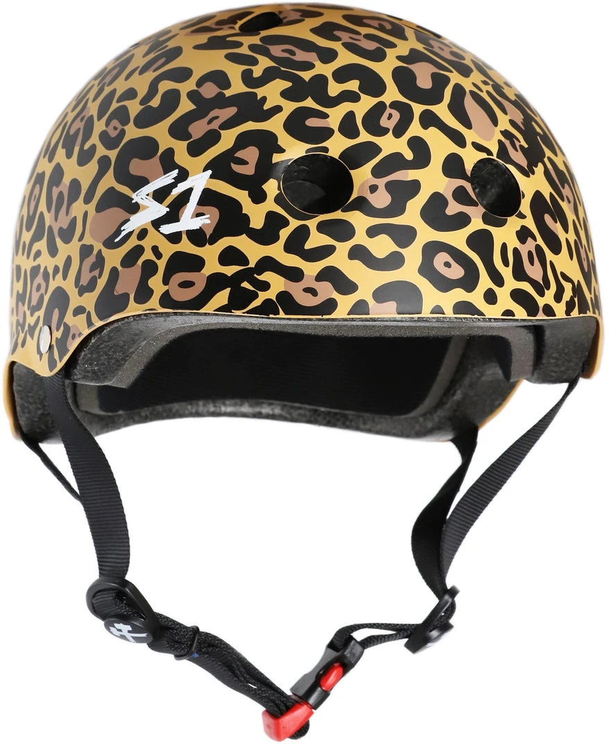 PROTECTIVE GEARS S1 Mini Lifer Helmet - Tan Leopard Print Matte 3 PROTECTIVE GEARS S1 Mini Lifer Helmet - Tan Leopard Print Matte