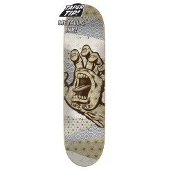 Decks Santa Cruz Monyo Hand Taper Tip Skateboard Deck - 8.0" Silver