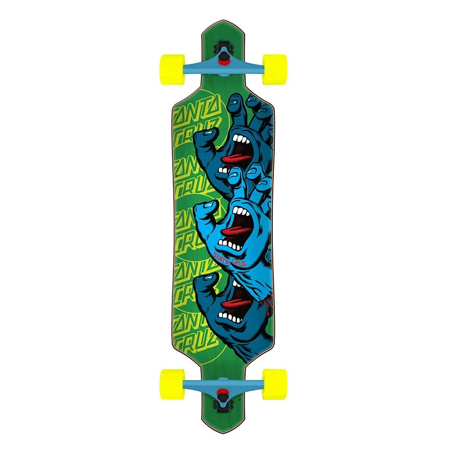 Santa Cruz Screaming Hand Stack Drop Thru Complete Longboard - 9.0" LONGBOARDS 3 Santa Cruz Screaming Hand Stack Drop Thru Complete Longboard - 9.0" LONGBOARDS