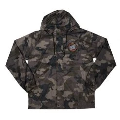 Santa Cruz Seeker Hooded Windbreaker Mens Jacket- Camo