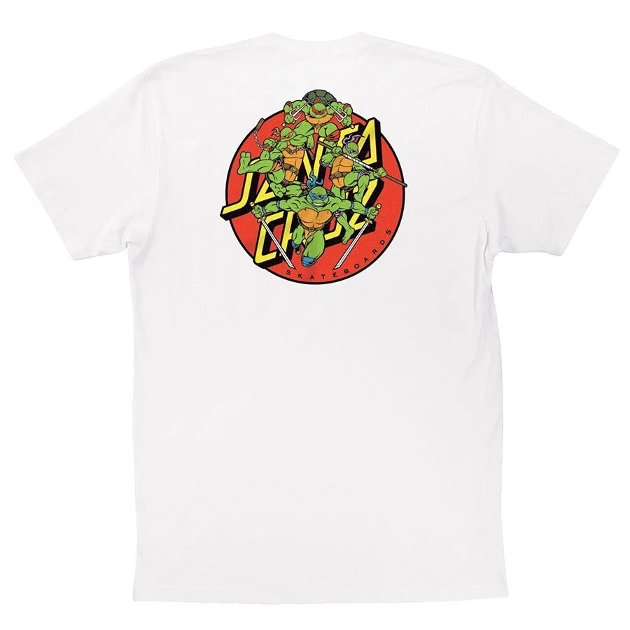 Santa Cruz TMNT Turtle Power Short Sleeve Men's T-Shirt - White Santa Cruz TMNT Turtle Power Short Sleeve Men's T-Shirt - White